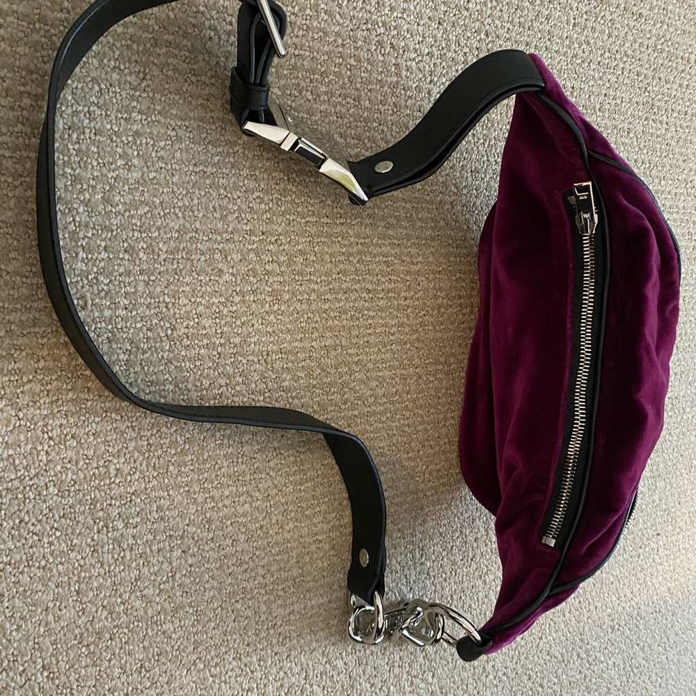 Alexander wang velvet pink belt bag